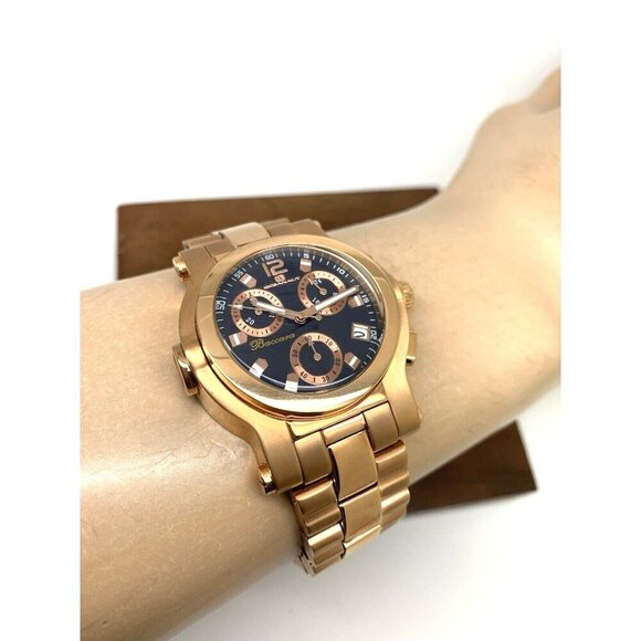 Oceanaut Men's Watch OC0827 Baccara Quartz Chronograph Rose Gold Blue Dial 41mm - Picture 11 of 14